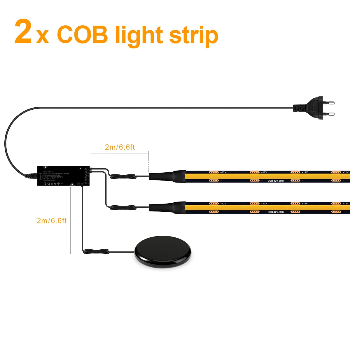 Tira de Luz LED Táctil con Tecnología COB