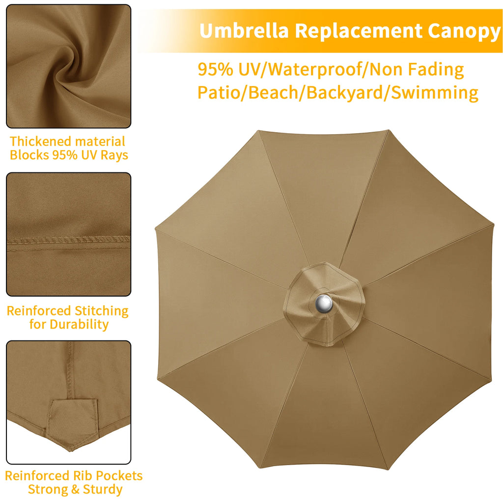 Cubierta Impermeable de Repuesto para Sombrilla