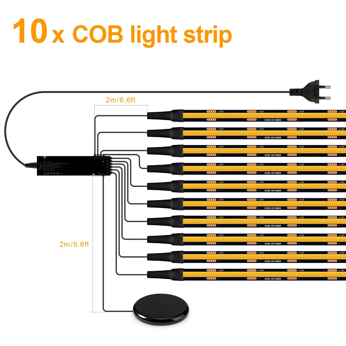 Tira de Luz LED Táctil con Tecnología COB