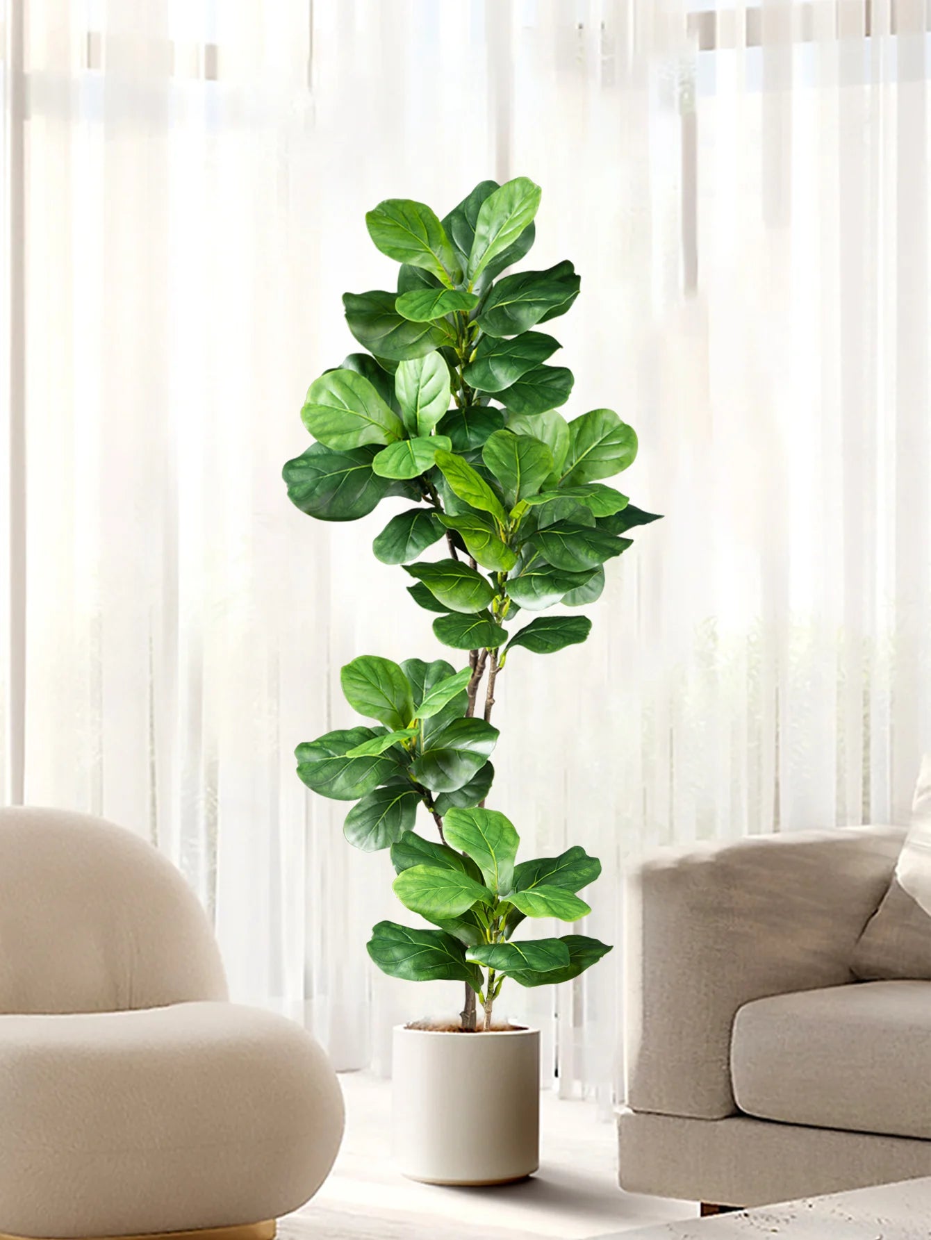 Árbol de Ficus Artificial de Hojas de Violín