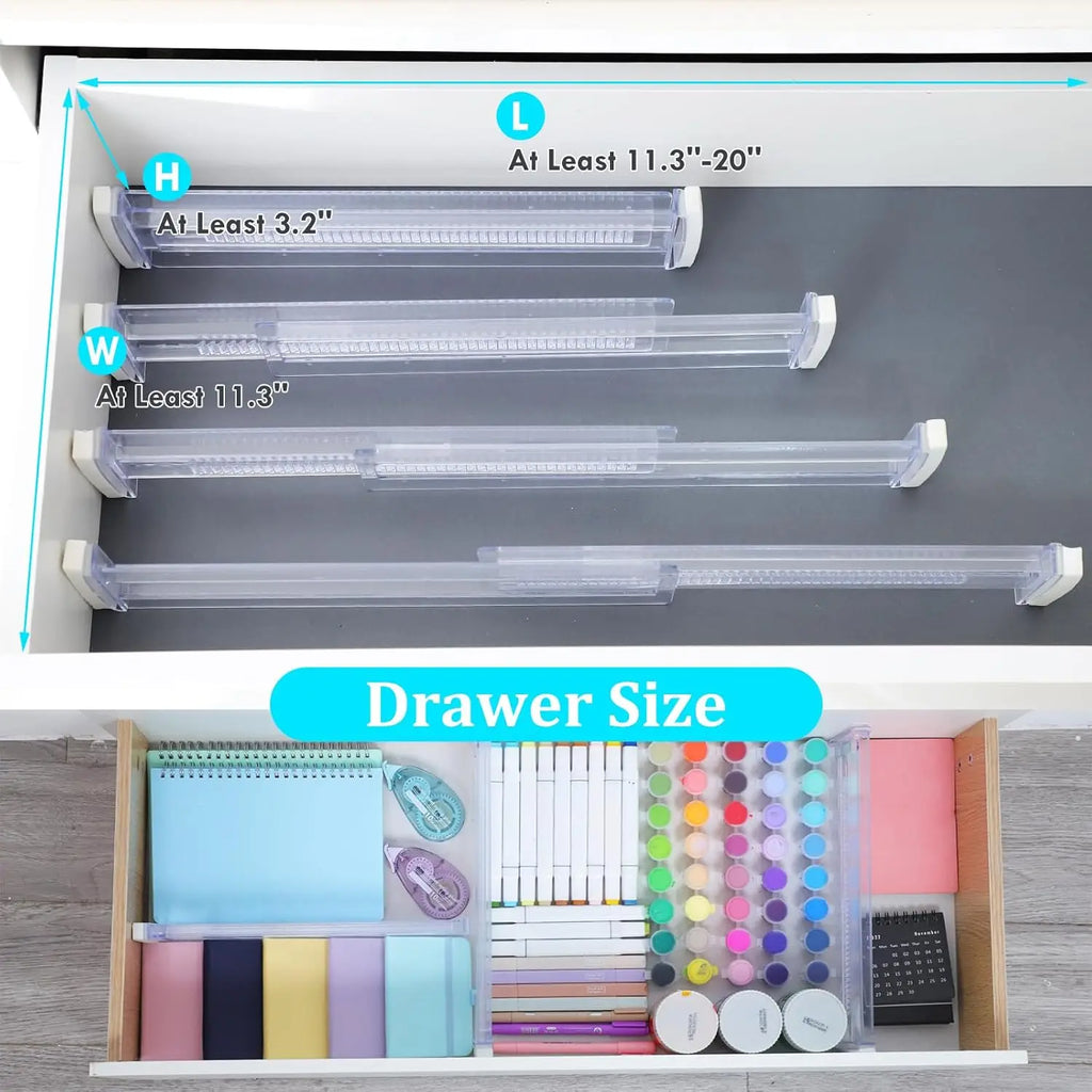 Organizadores Extensibles Transparentes para Cajones