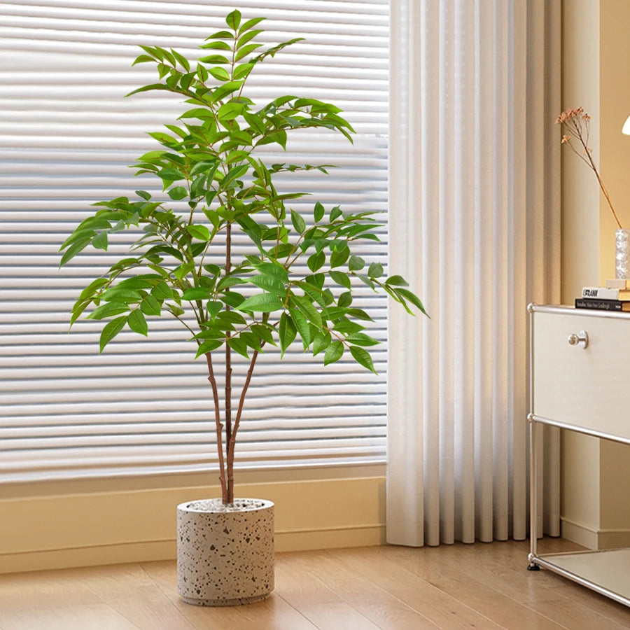 Rama Decorativa de Ficus y Follaje Verde