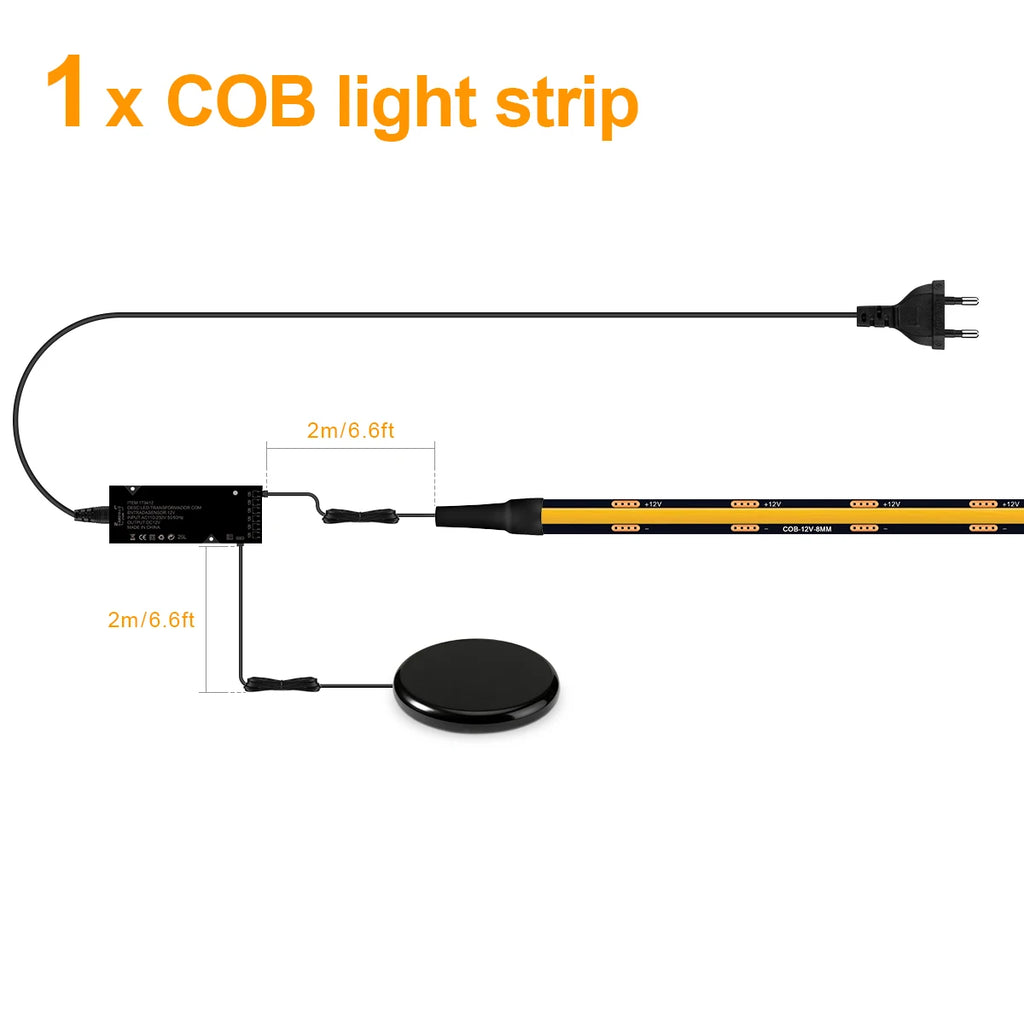 Tira de Luz LED Táctil con Tecnología COB