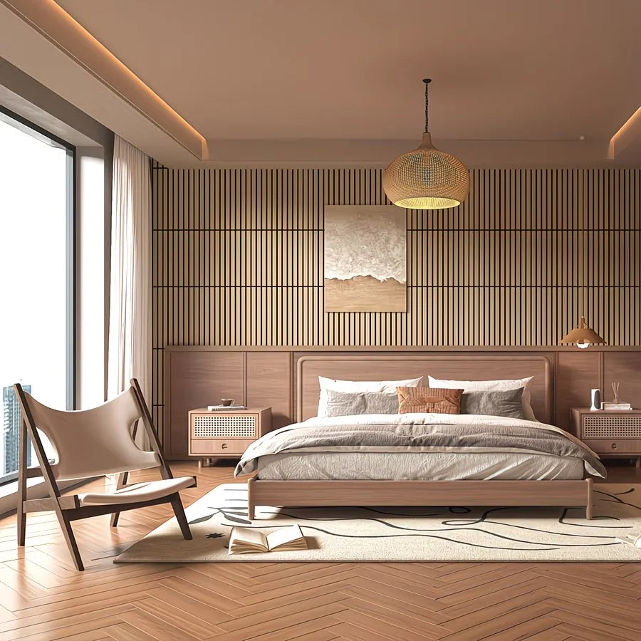 Paneles Autoadhesivos de Pared con Relieve Geométrico