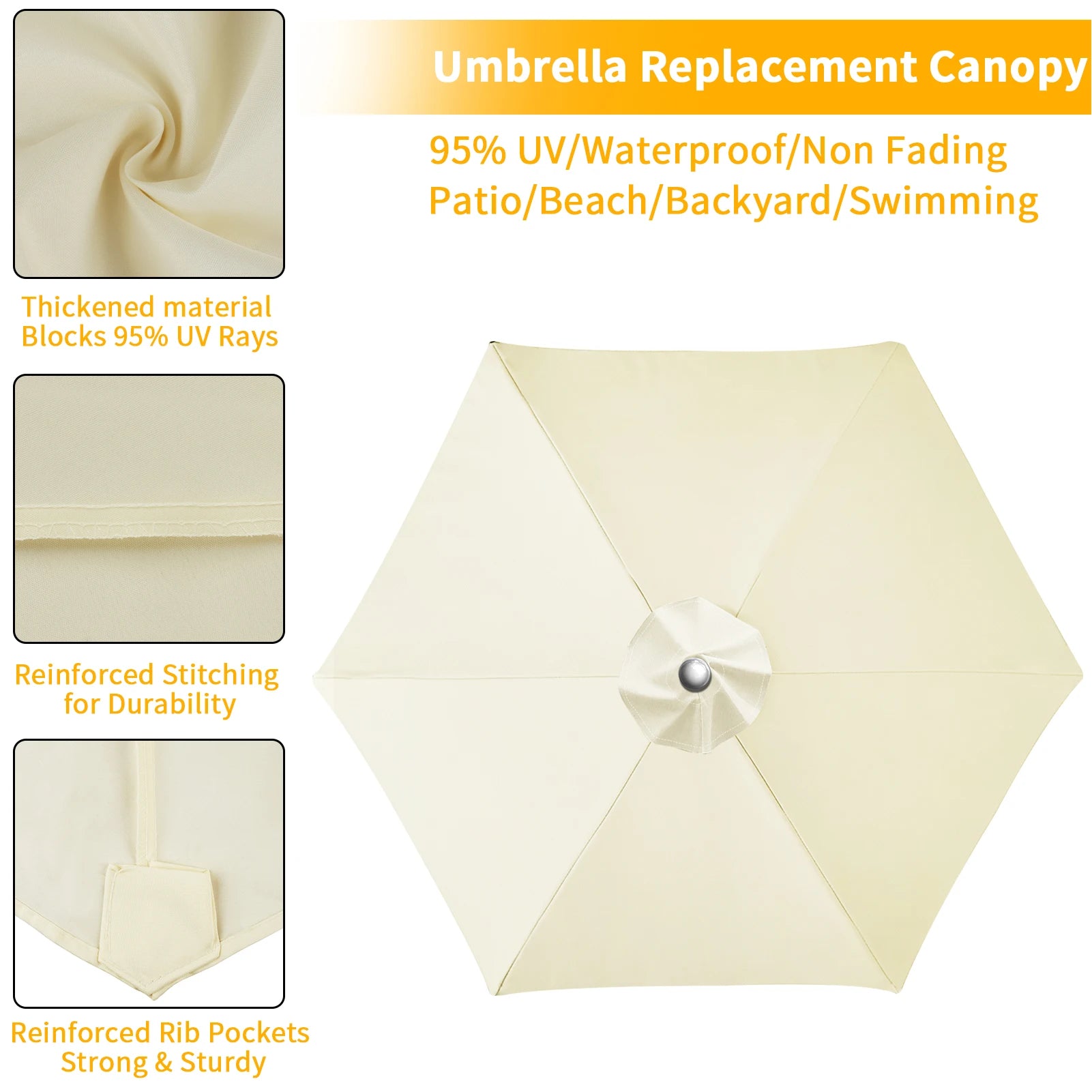 Cubierta Impermeable de Repuesto para Sombrilla