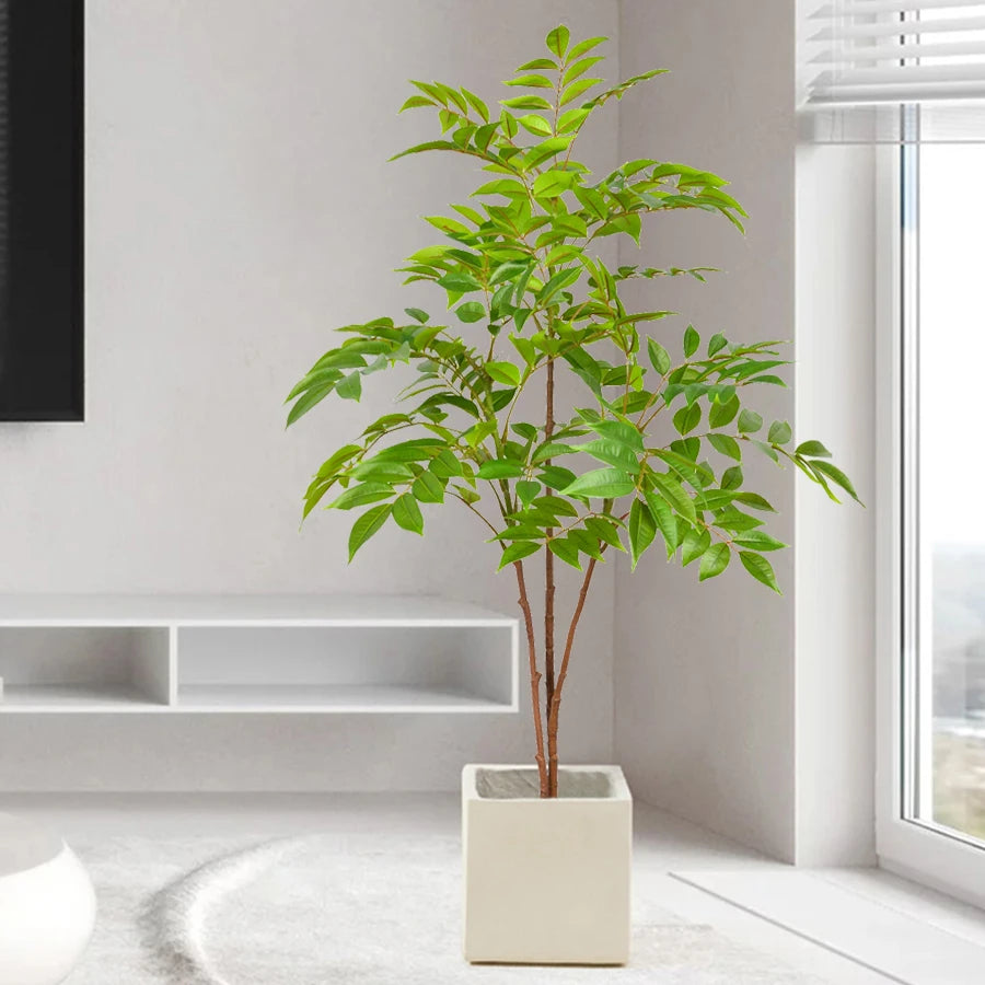 Rama Decorativa de Ficus y Follaje Verde