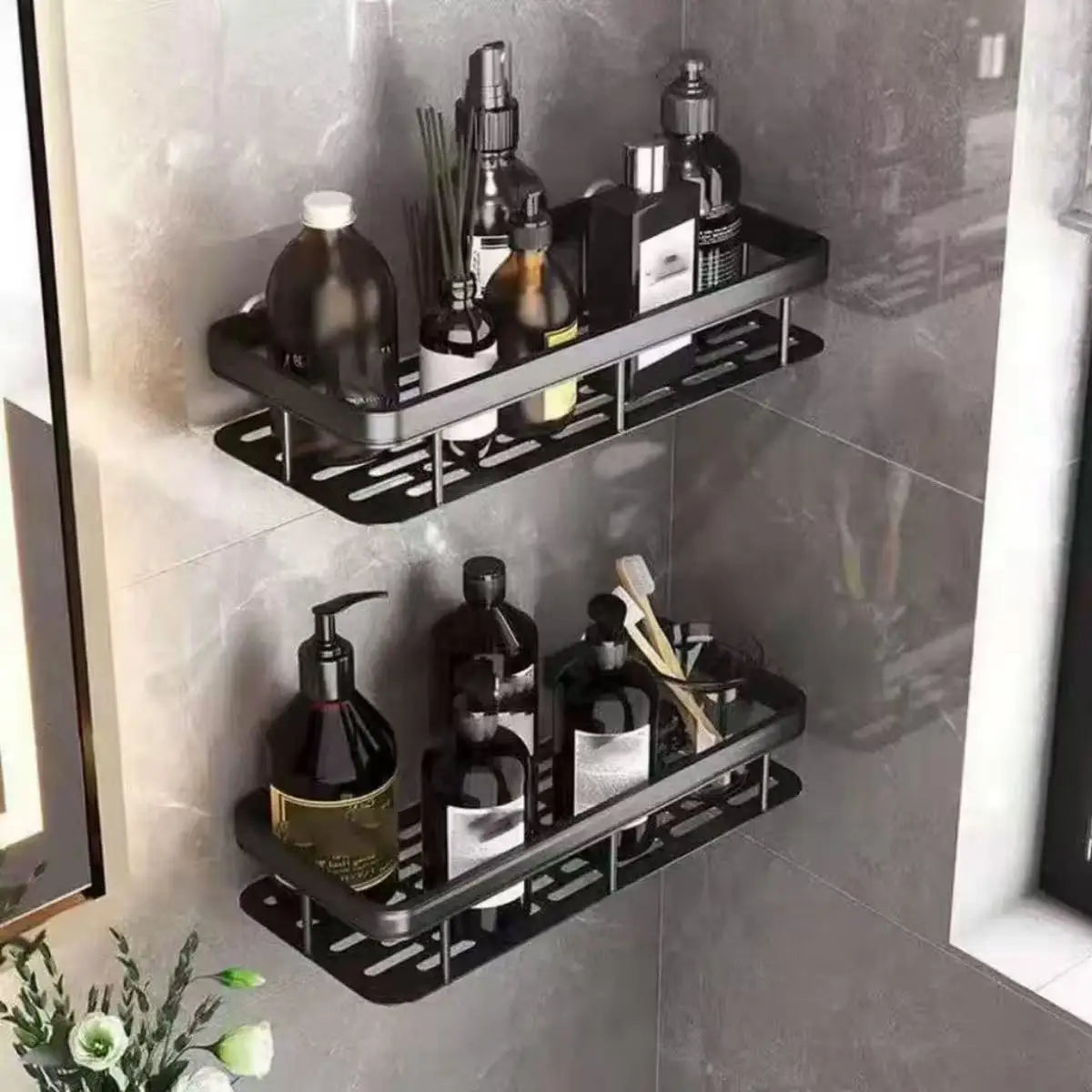 Estante de Esquina para Baño sin Taladro