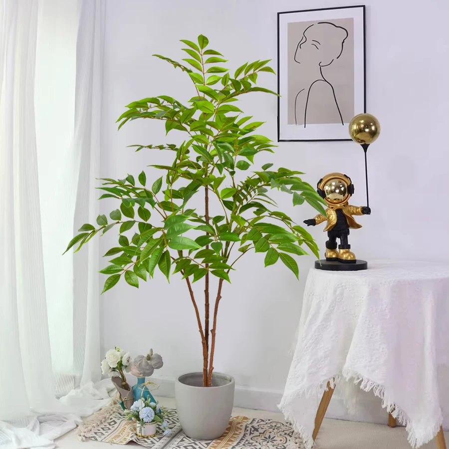 Rama Decorativa de Ficus y Follaje Verde